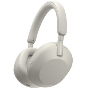 Sony WH-1000XM5 Wireless Industry Leading Headphones with Auto Noise Canceling Optimizer, Crystal Clear Hands-Free Calling, and Alexa Voice Control, Silver